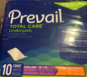Prevail Total Care Underpads