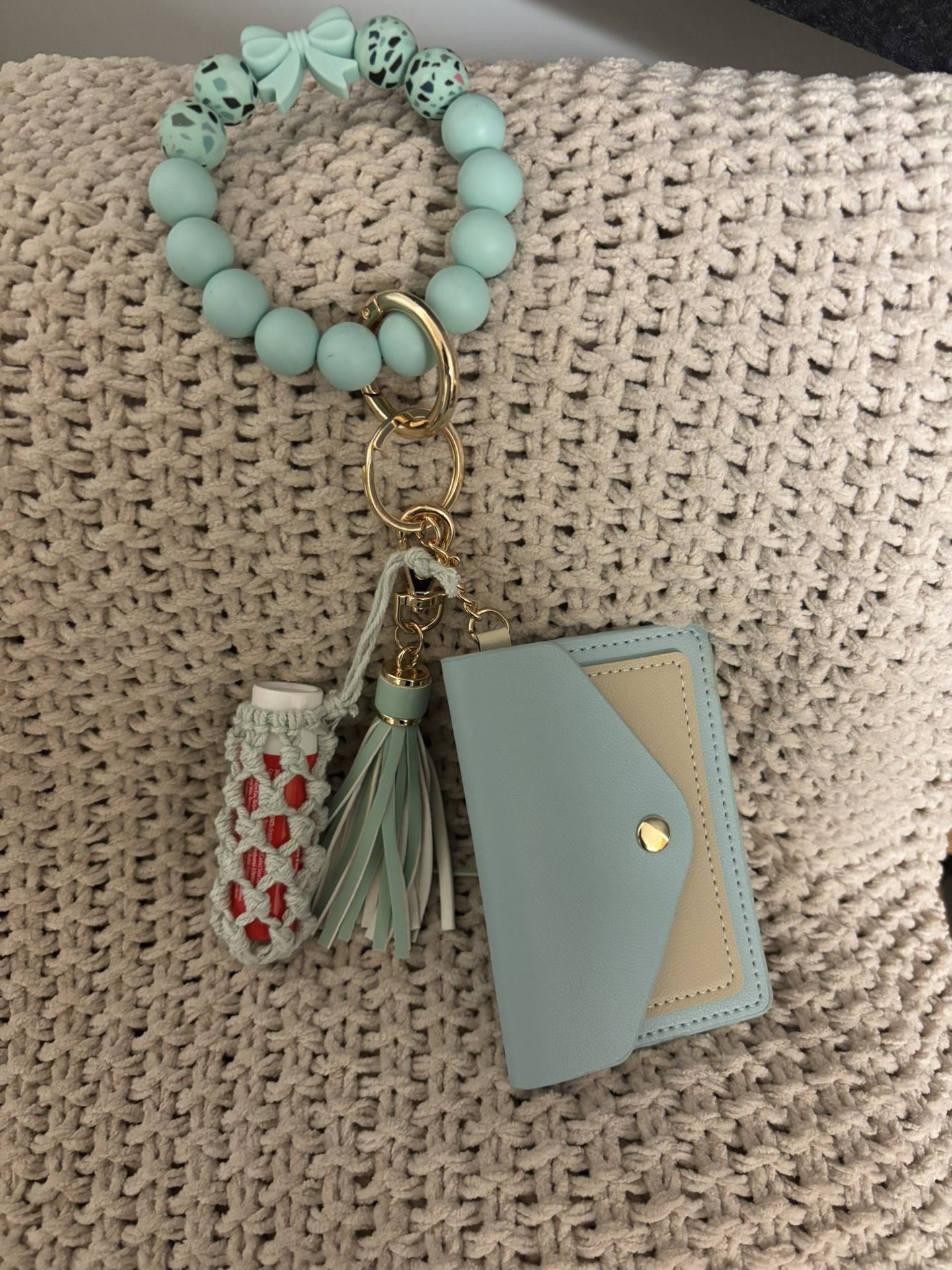 Silicone Key Ring Bracelets Wristlet Keychain Wallet 