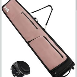 Ski Bag, Padded Ski Bag for Air Travel, 900D Water Resistant Oxford Fabric, Foldable Snow Bags Fits 2 Pairs Skis. Russell/Boulder area