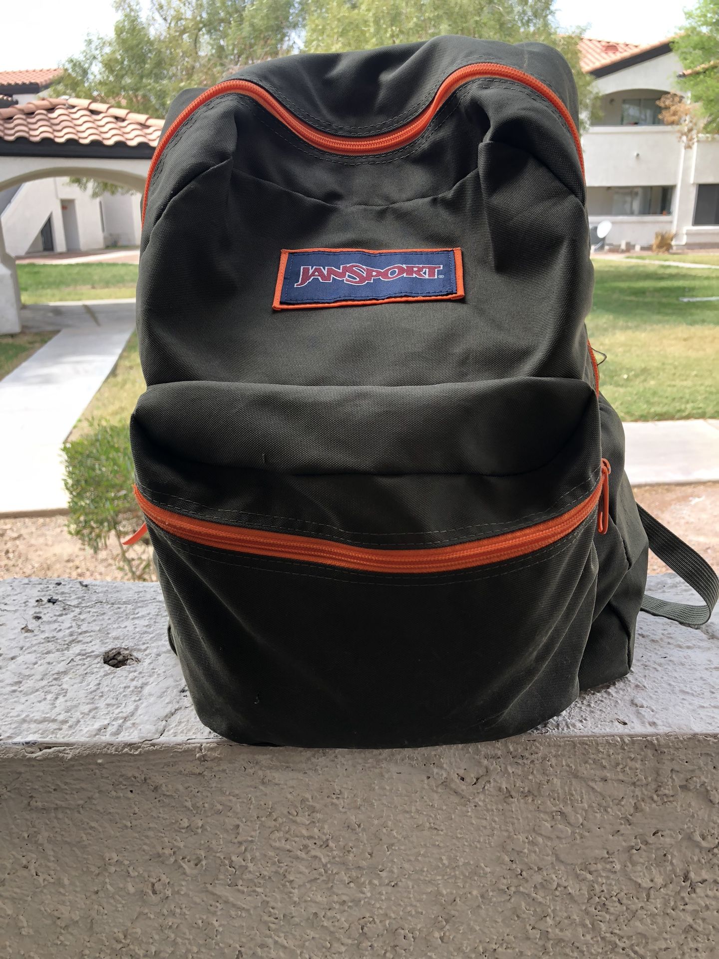 Vintage Jansport Backpack Green / Orange