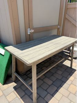 Weathered Gray Wood Desk
