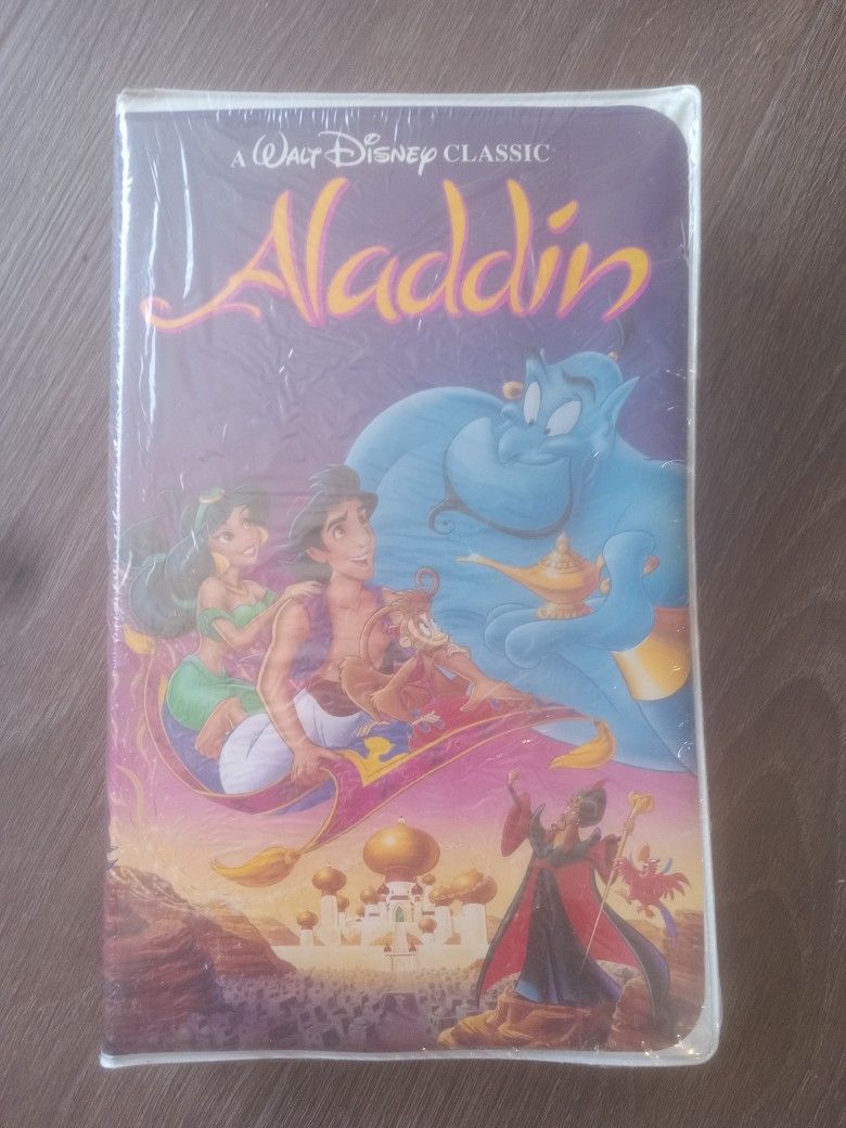 Rare Black Diamond Disney's Aladdin VHS Cassette