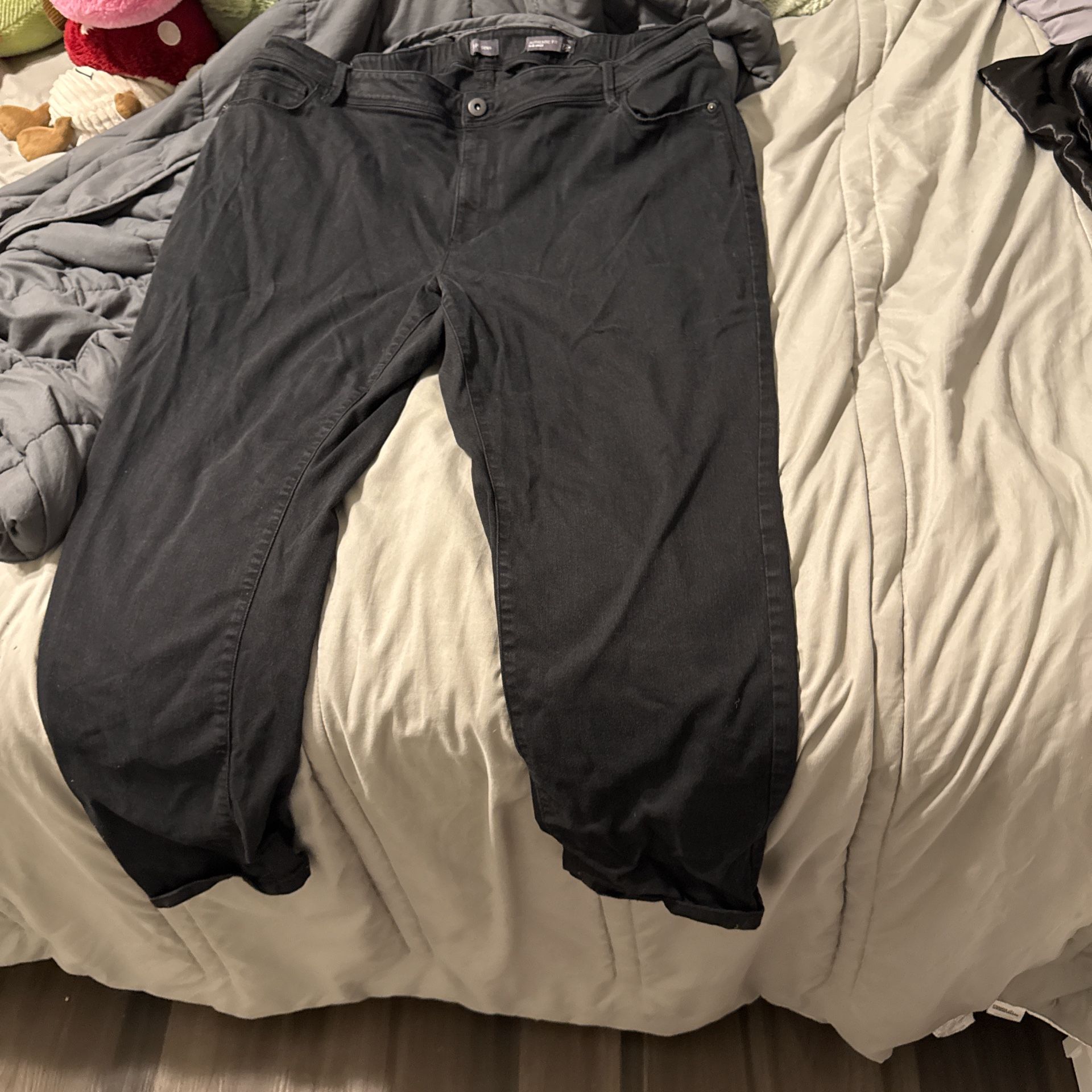 Y2K Black Baggy Jeans Waist Stretchy