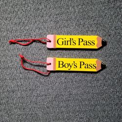 Classroom Teacher Supplies: Wooden Restroom  Passes