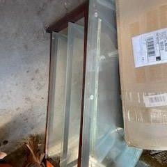 TV Stand Wood /Glass Shelving 