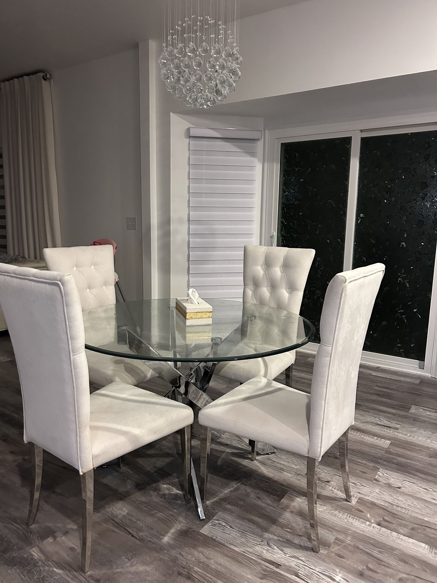 Five piece dining table