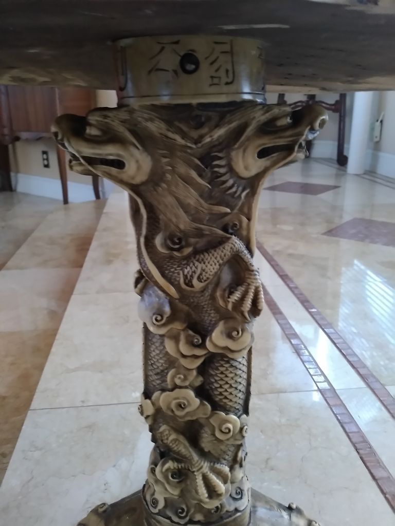 Antique Table And Asian Items
