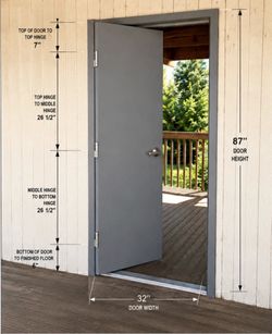 Left Hand In-Swing Steel Fire Door