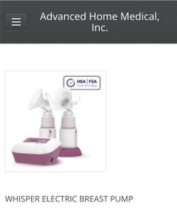 Brand New -Whisper double electric breast pump