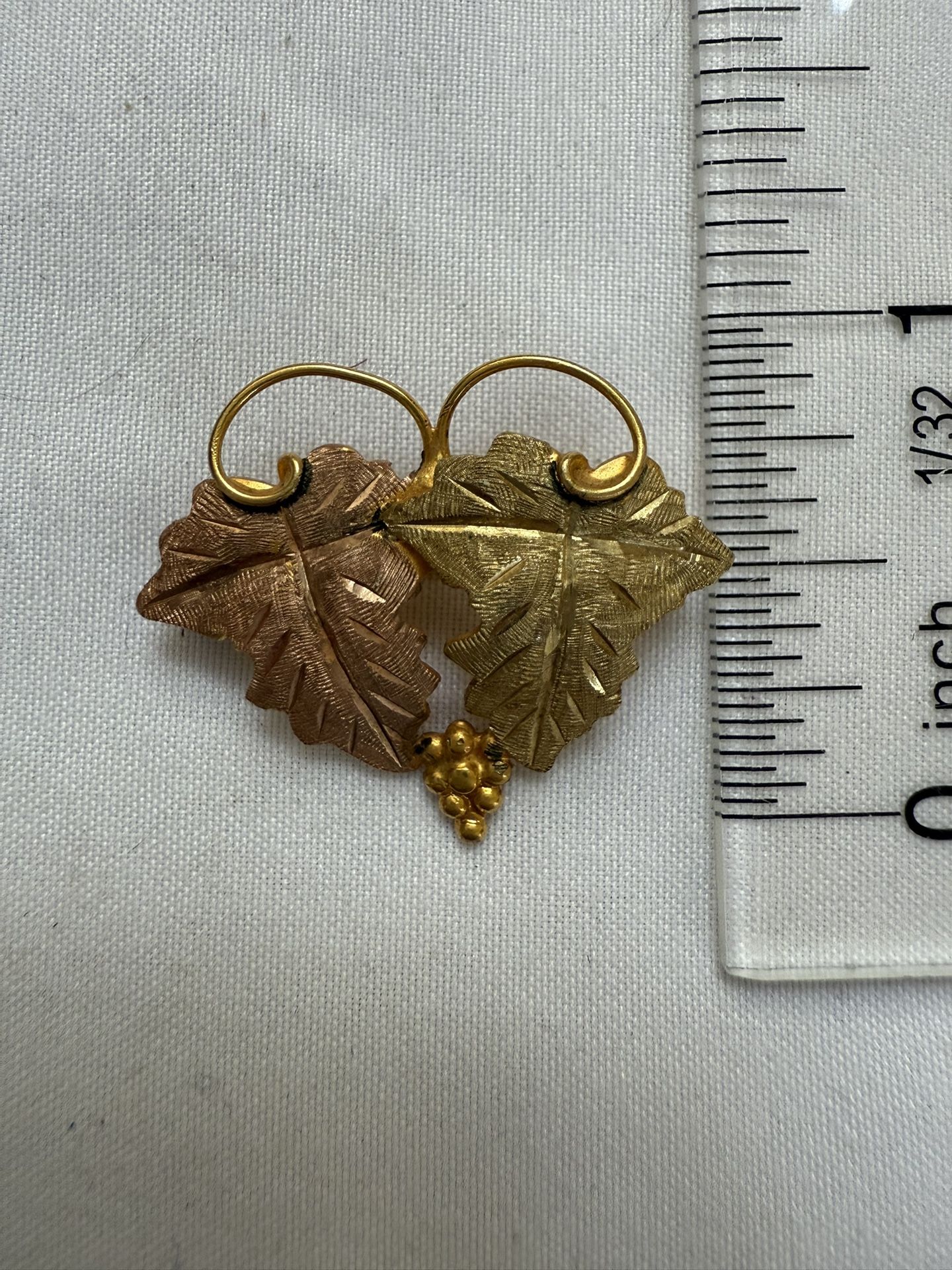 Vintage Black Hills Gold - Landstorm's - 10K Gold - Jewelry Brooch- Pin - Authentic, Original with Maker's Mark