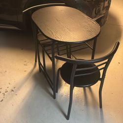 Small Black Table With Two Chairs 