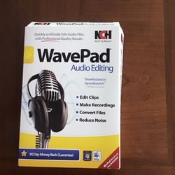 Wave Pad - Audio Editing ( Edit Clips, Make Recordings,convert Files, Reduce Noise) Windows Or Mac