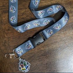 Harry Potter Hogwarts Crest Grey Lanyard 