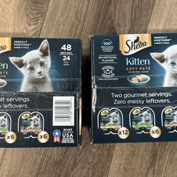 Sheba Kitten Soft Pate 48 Servings 2 Boxes