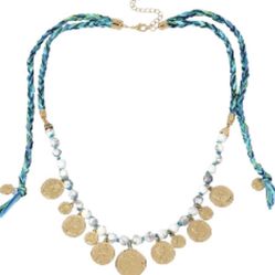 INC International Concepts Blue Braided Necklace