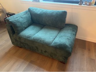 Green love couch