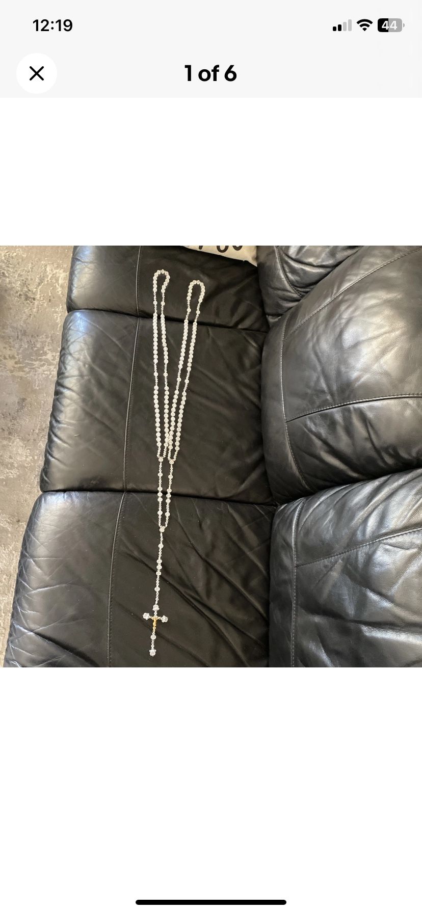 Crystals Wedding Lasso With Gold-tone Crucifix (8) Wedding Lazo de Boda