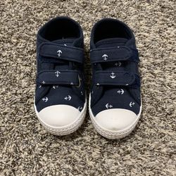 Jumping Beans - Toddler Shoes - Blue With Anchors - 2 Velcro Straps - Size 8T