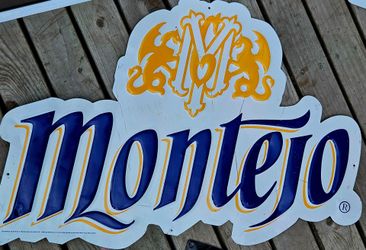 Collectible Montejo metal beer sign