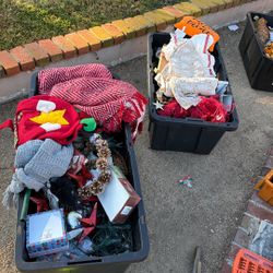 Two Boxes Of Christmas Items