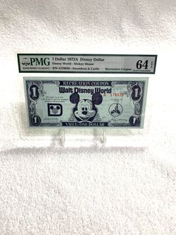 1972A Disney Dollar “Recreational Coupon” Uncirculated 