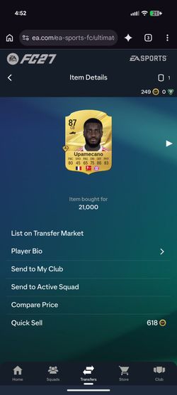 FC 27 Account Coins