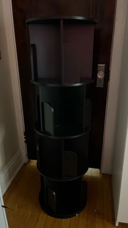 Black 360 Rotating Bookshelf