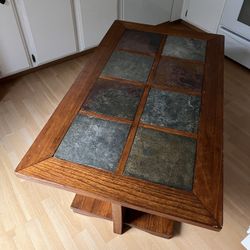 Tile and Wood Coffee Table