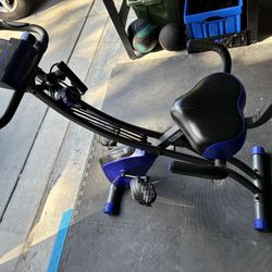 FitNation by Echelon Flex Express Exercise Bike Blue Upright & Recumbent Folding Excellent Condition