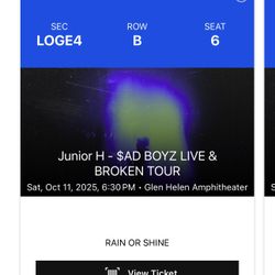 Junior H  Tickets 