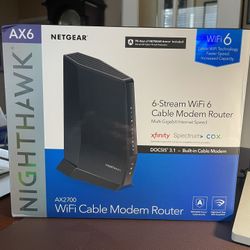 Netgear AX2700 WiFi Cable Modem  - Model CAX30