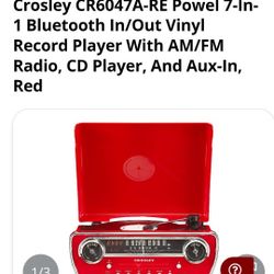 Great RED New 7 N 1 Record Player