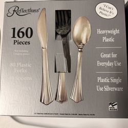 Reflections - Silver Plastic Cutlery - 30 Available 