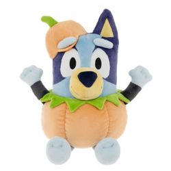 12" Bluey Halloween Pumpkin Plush: Animal Adventure Stuffed Character, Polyester Material,