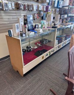 2-Piece Glass Display Case Set – Retail / Jewelry Showcase Cabinets (Large Sizes, Bundle Deal)