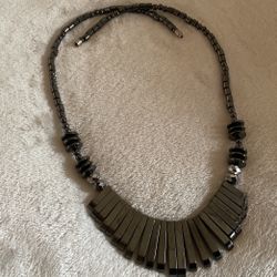 18” Solid Genuine Hematite Necklace With Screw Clasp