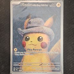 Sealed Pikachu Grey Felt Hat Promo