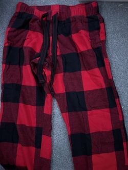 Red and Black Plaid Pajama Pants