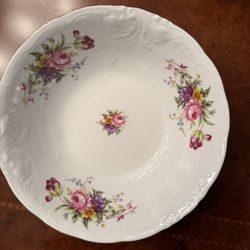 Vintage Royal Kent Collection Poland Porcelain Serving Bowl – Floral Pattern