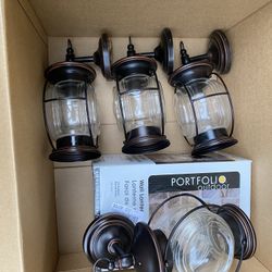 Set Of 5 Outdoor Lights