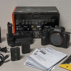 Sony a7rIV 61 Megapixel Mirrorless Camera (ILCE7RM4) w/ Battery Grip & Extras