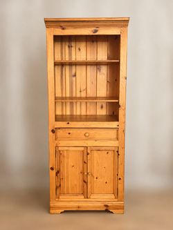 Knotty Pine Display Cabinet