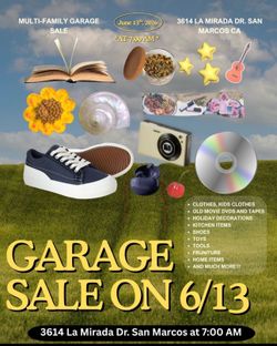 Garage sale Saturday San Marcos