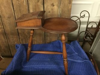 Antique Lace Maker’s Table Stand Bench