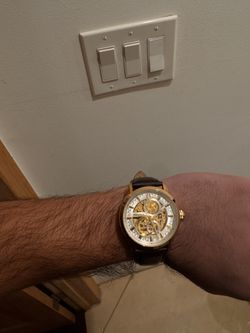 Bulova Men's Classic Sutton Automatic Skeleton Dial Brown Leather Strap Watch | 43mm | 97A138