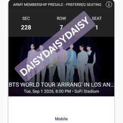 BTS TICKETS
