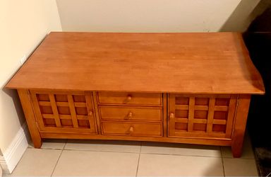 Solid Wood Coffee Table & 2 End Tables – Matching 3-Piece Set – $325 OBO