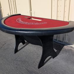 Blackjack Table – Casino Style – 6.5ft w/ Padded Rail & Cover