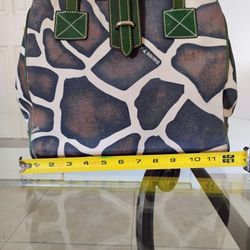 Dooney and Bourke Giraffe with Green accents Shoulder Bag