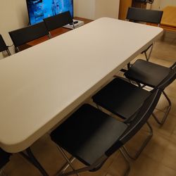 (2) Banquet Folding Tables with 10 folding chairs